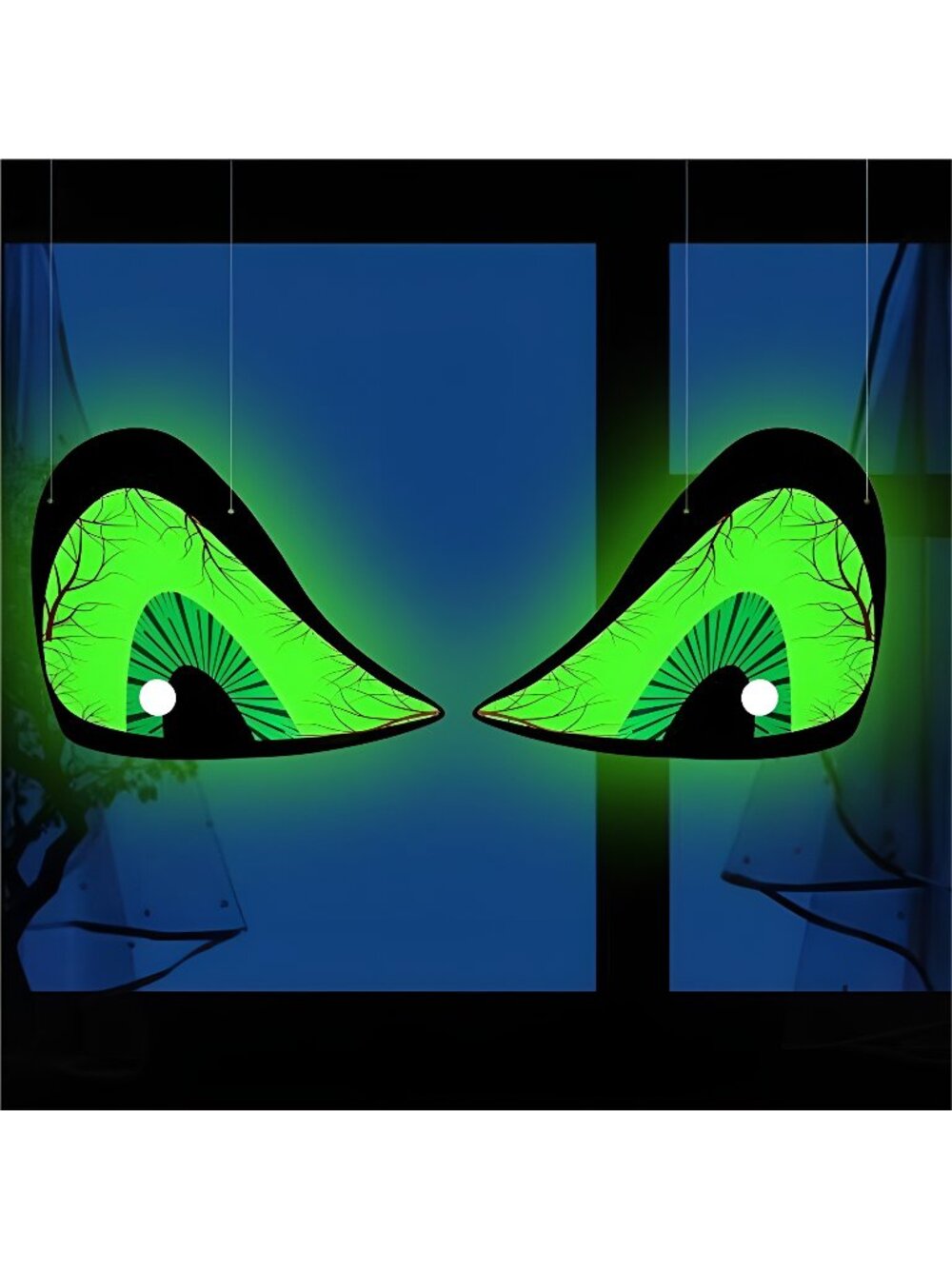 Halloween Spooky Glowing Eyes, Scary Glowing in The Dark Window Eyes Decorations